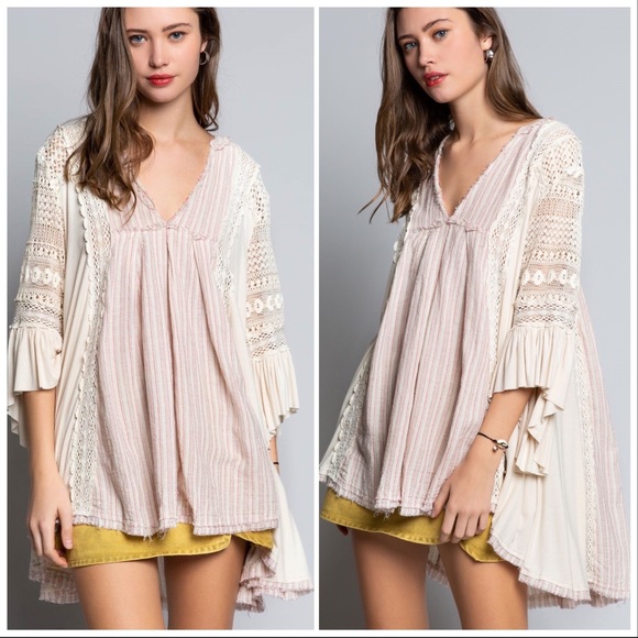 POL Casablanca Eye Catcher Linen Tunic Top - Picture 6 of 11